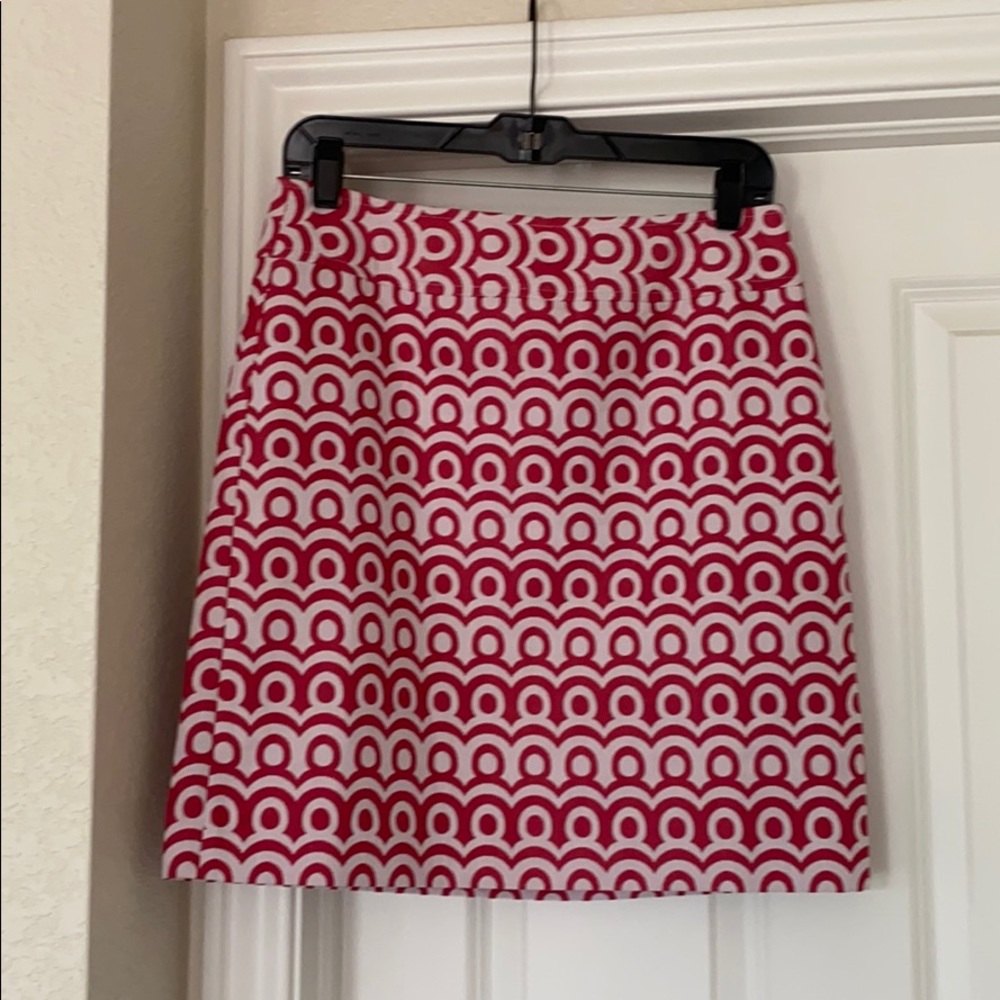 Ann Taylor Skirt pink and whit print